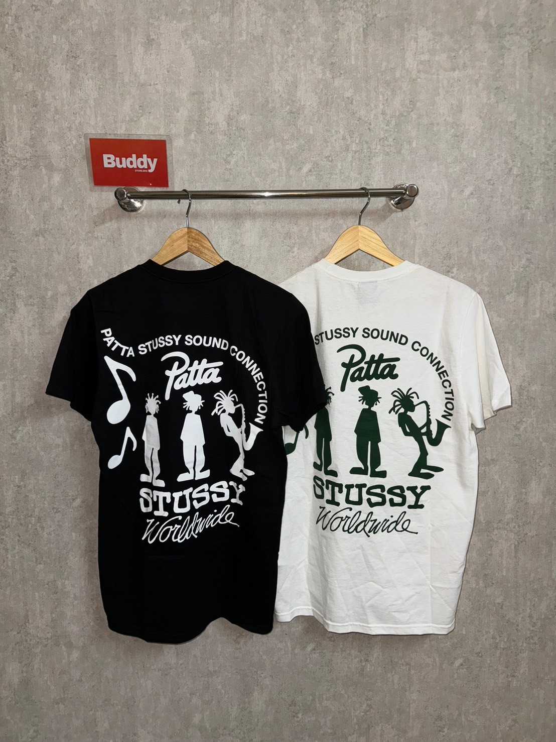 Stussy X PATTA Tee (Black/White)