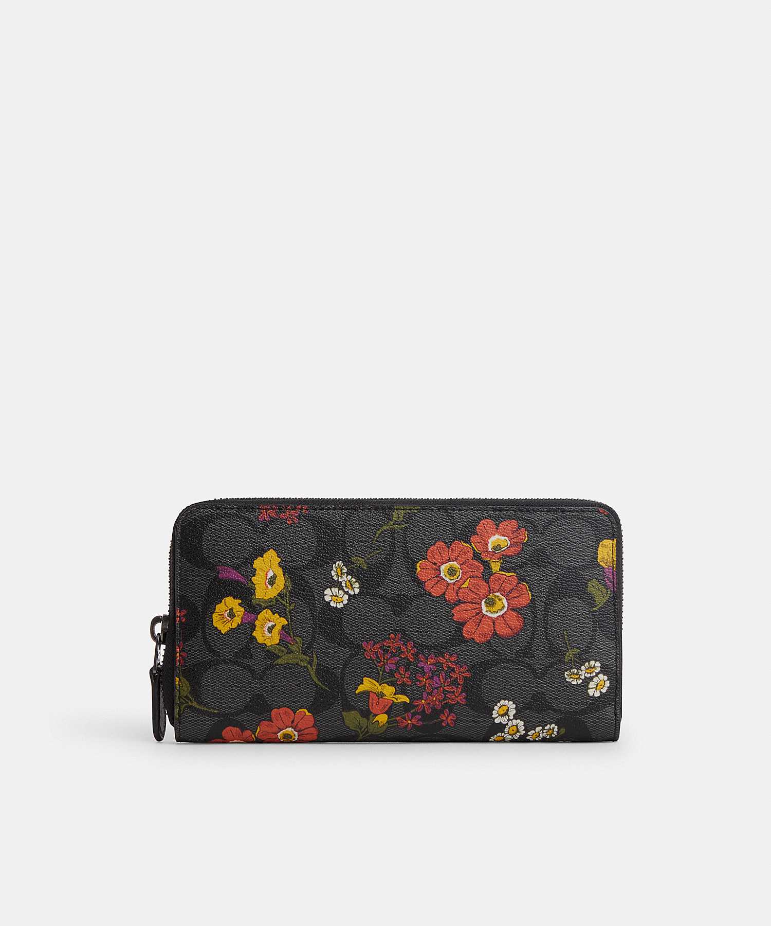 COACH ACCORDION WALLET IN SIGNATURE CANVAS WITH FLORAL PRINT CR412 QBA5F