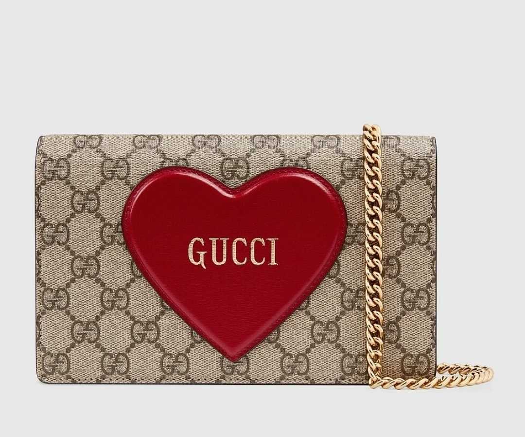 ( SALE ) GUCCI HEART WALLET CHAIN