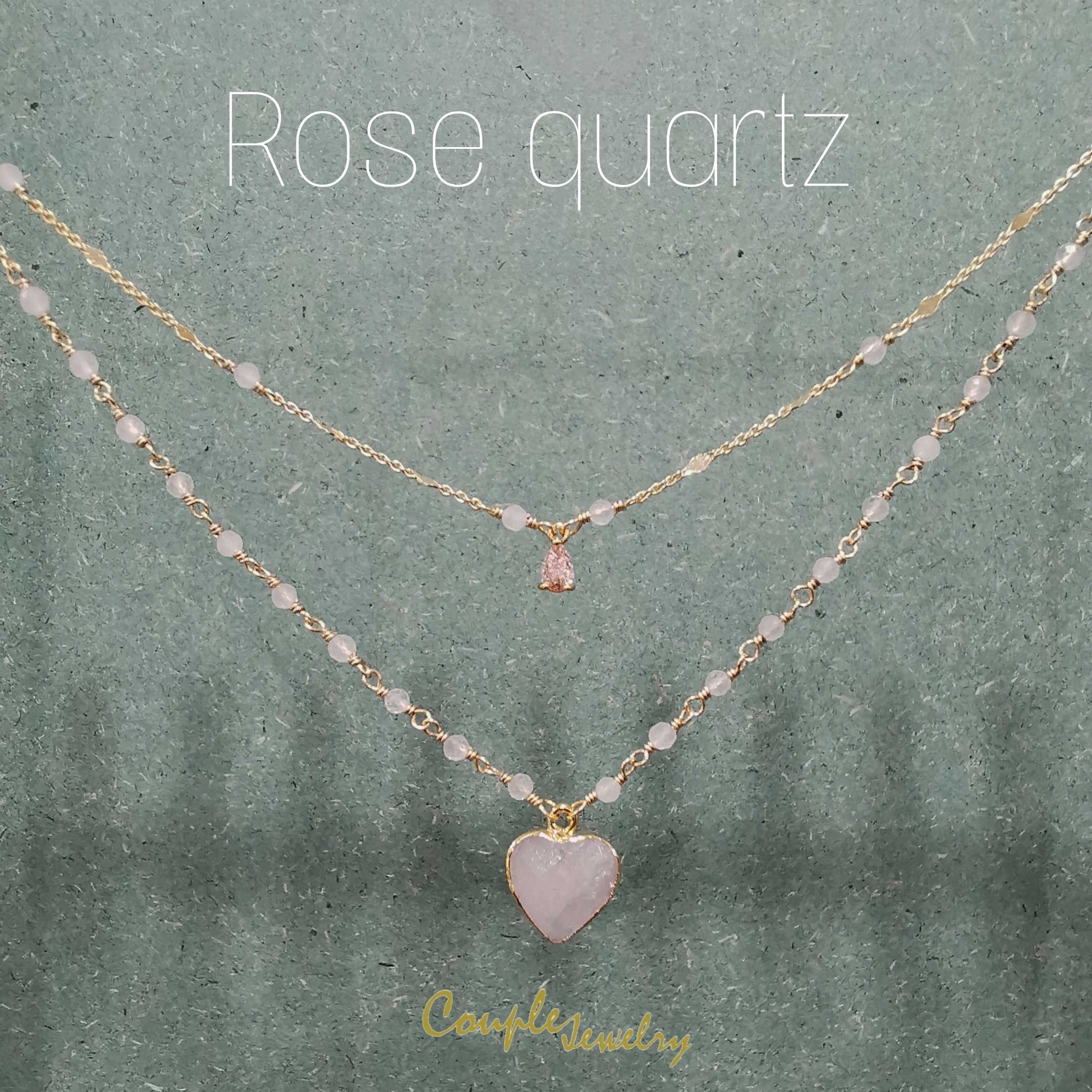 Love​ collection​ 2​ layers(Rose​ quartz)​