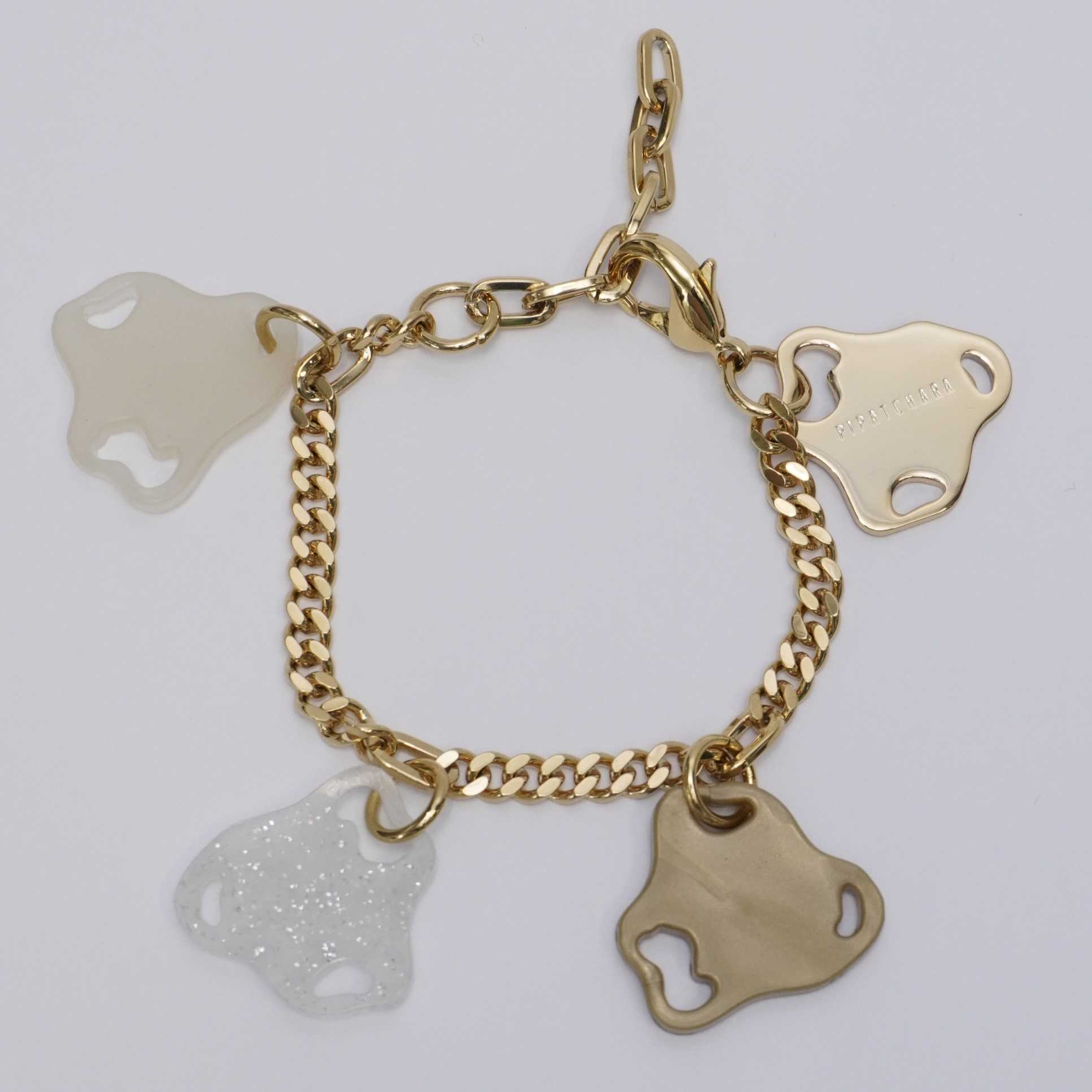 Infinitude Single chain bracelet - Meringue (Free size)