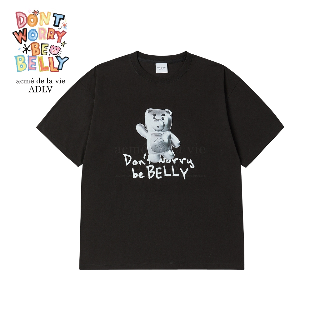 ADLV [acme de la vie] เสื้อยืด oversize รุ่น Metal Belly Short Sleeve T-Shirt Black