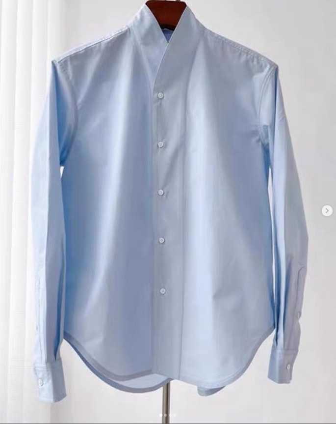 พร้อมส่ง #ASAYA4927 – Skyfold Mandarin Collar Shirt 💙🌤️ Size S