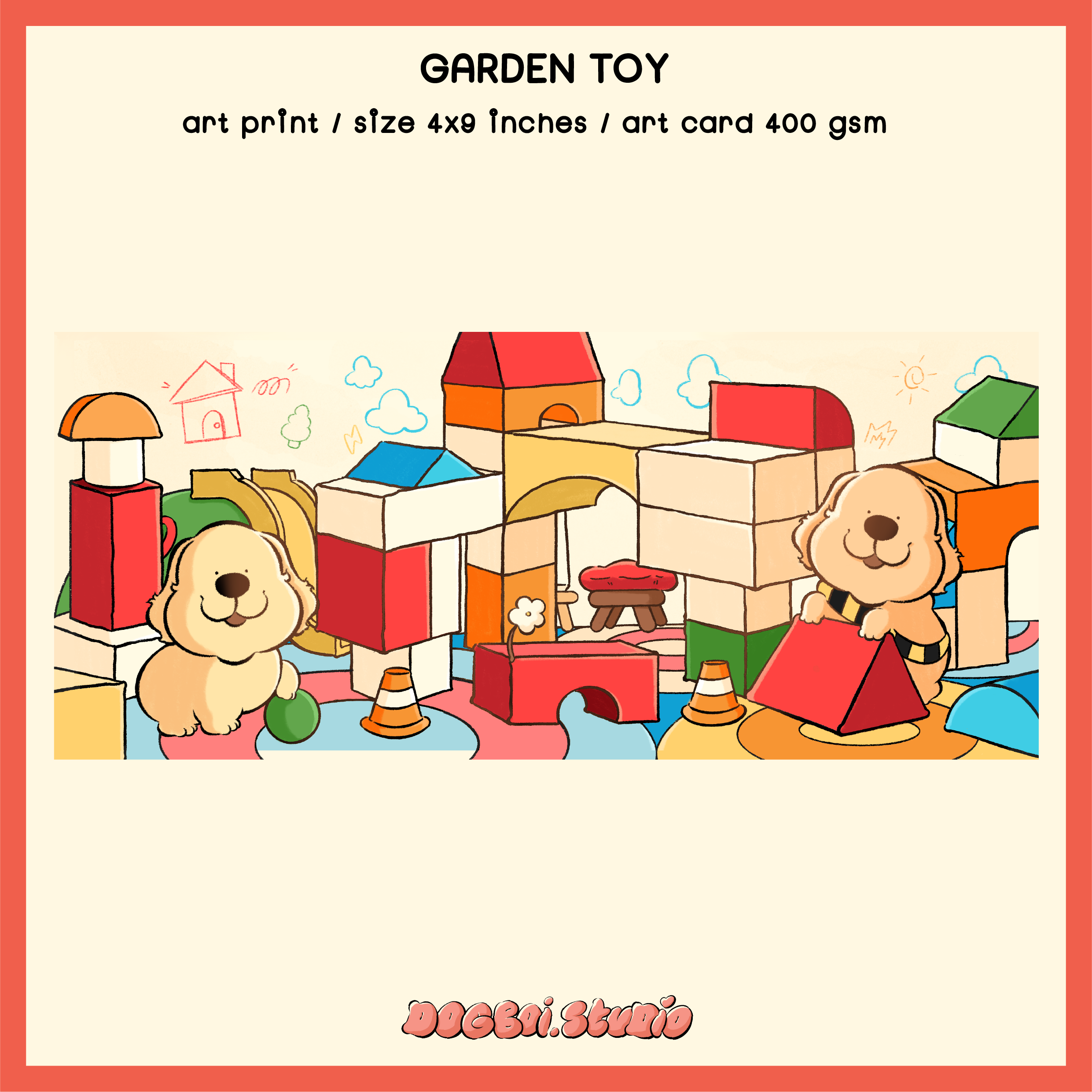 DOGBOI art print👀 garden toy