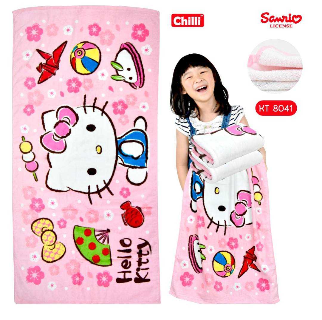 i-Biley ผ้าขนหนู 24x48 นิ้ว KT-8041 HelloKitty ลายลิขสิทธิ์แท้ 100% ผ้านุ่ม