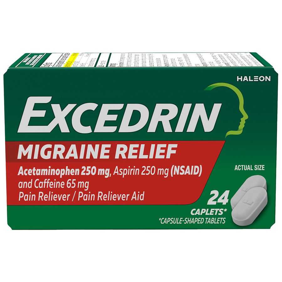 ยาบรรเทาอาการปวดไมเกรน  Excedrin Migraine 24 เม็ด