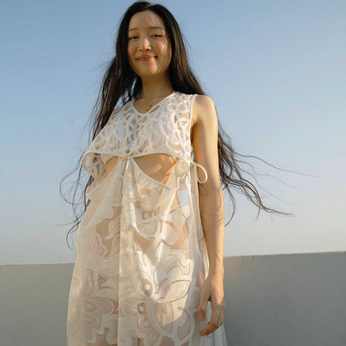 Rotsaniyom Lace beach cover up