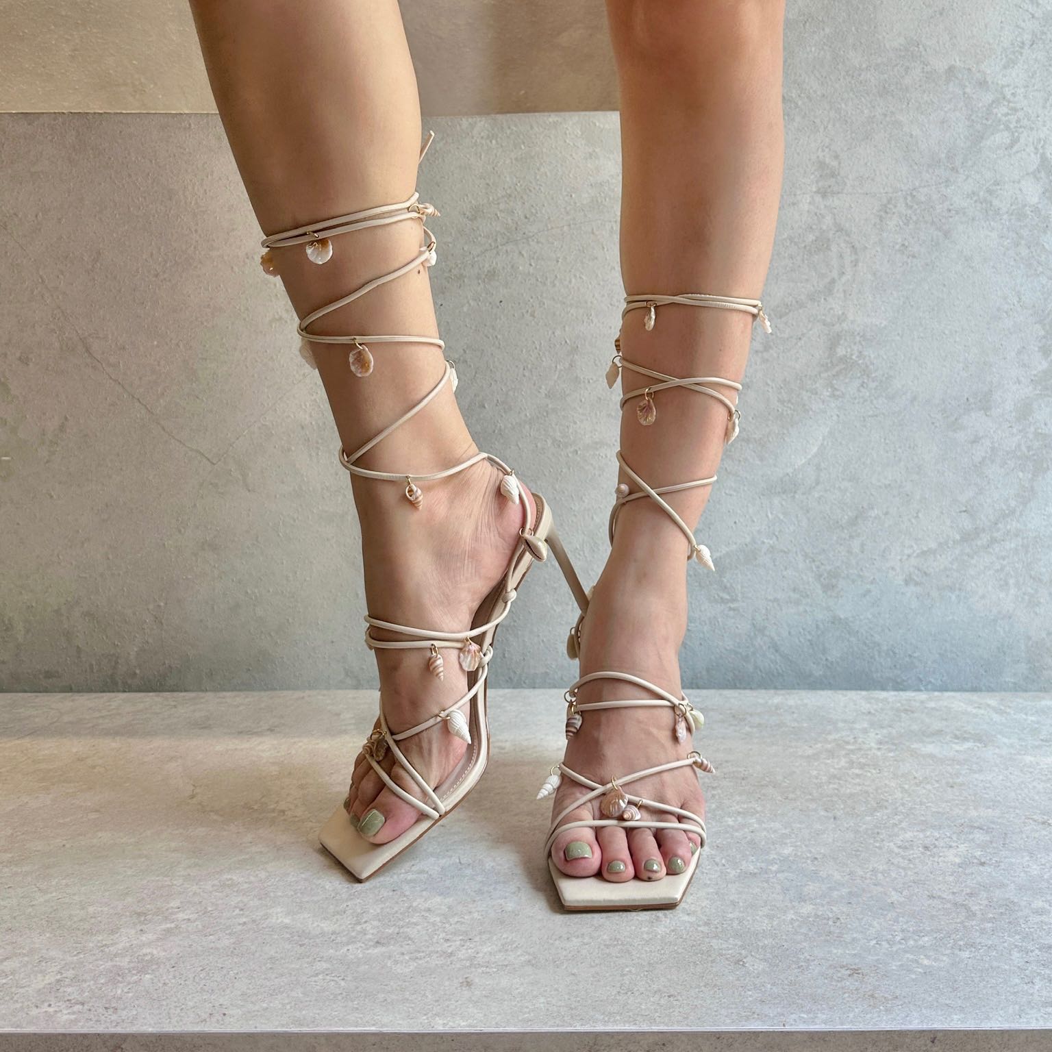 SALE! Cult Gaia LAZAR SANDAL - OFF WHITE