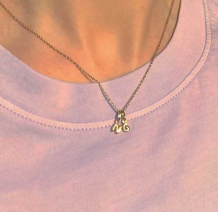 grumpy Silver necklace_Alphabet Series