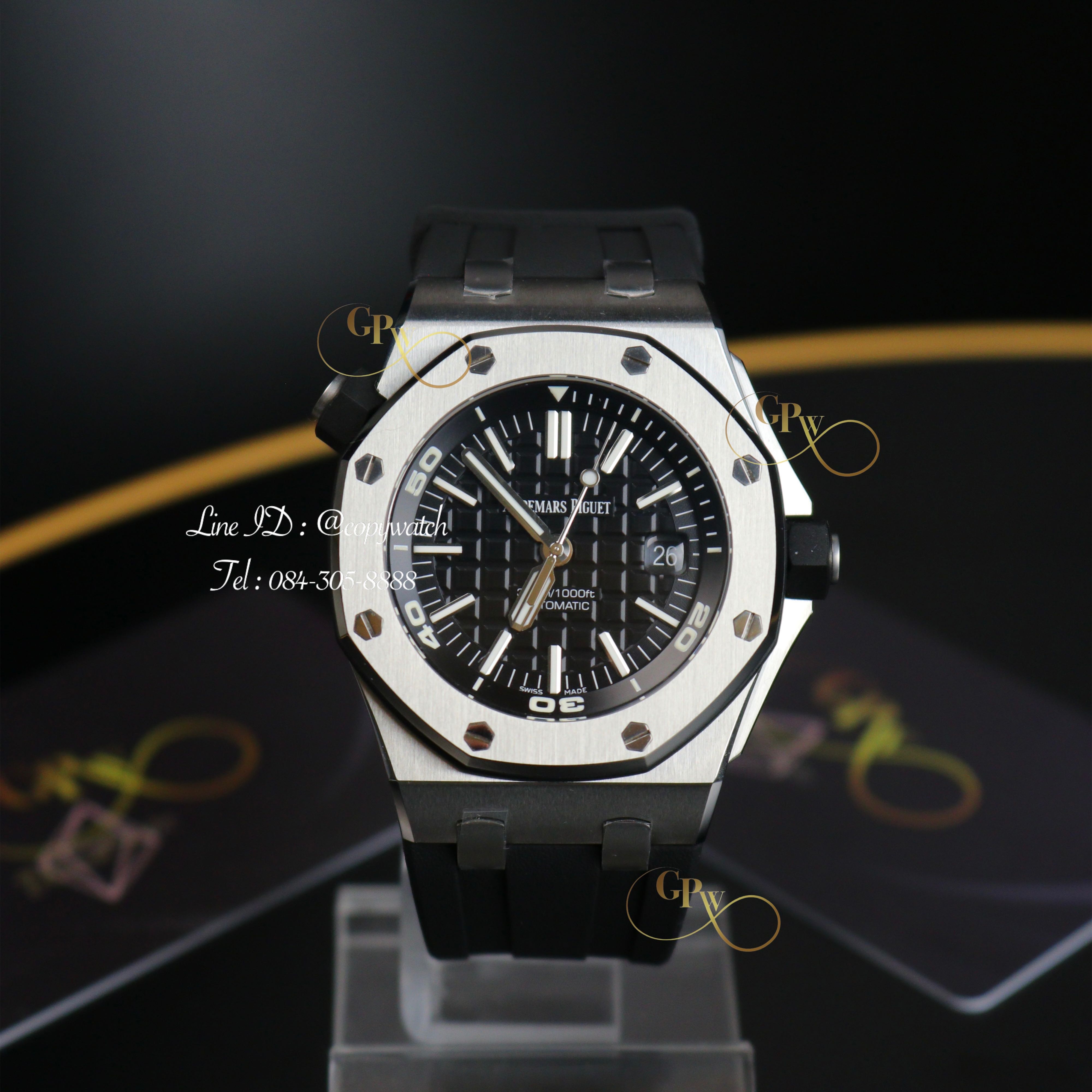 Audemars Piguet Royal Oak AP DIVER Black 41mm. Automatic swiss movement