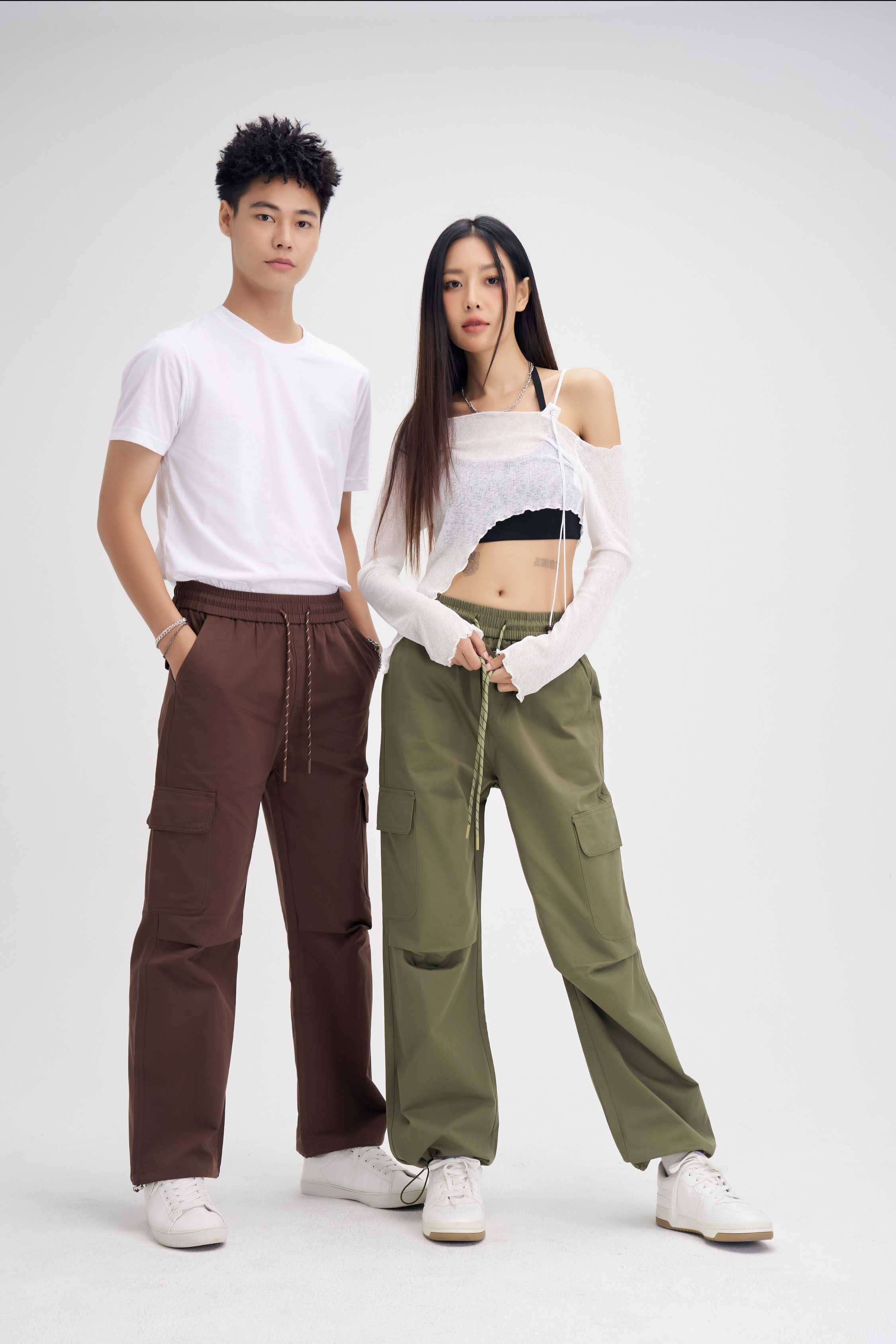 Niyom Jeans collection Aloha : รุ่น CG09 กางเกงผ้าคาโก้  ทรงกระบอก