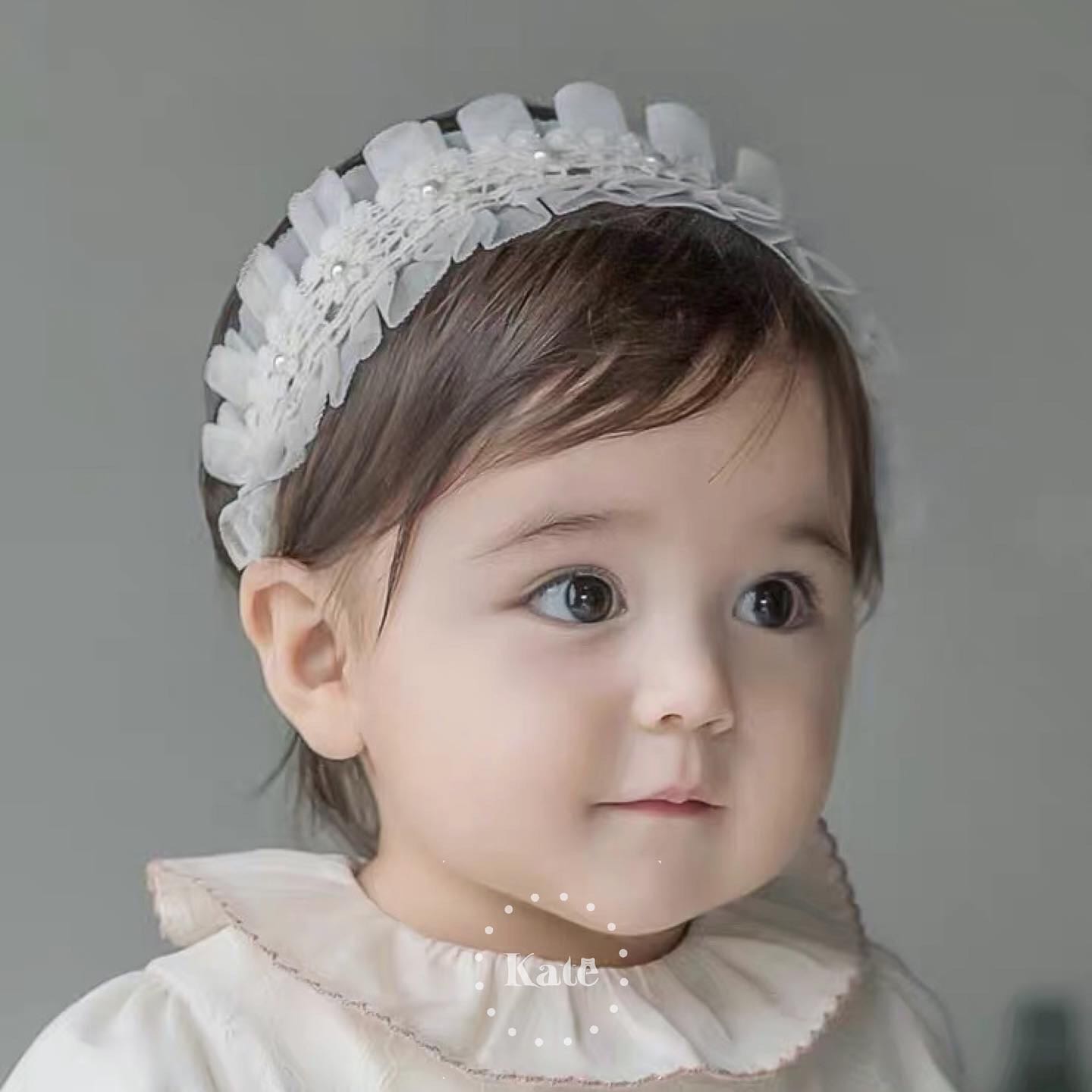 Baby Girl Floral Lace Headband 🤍