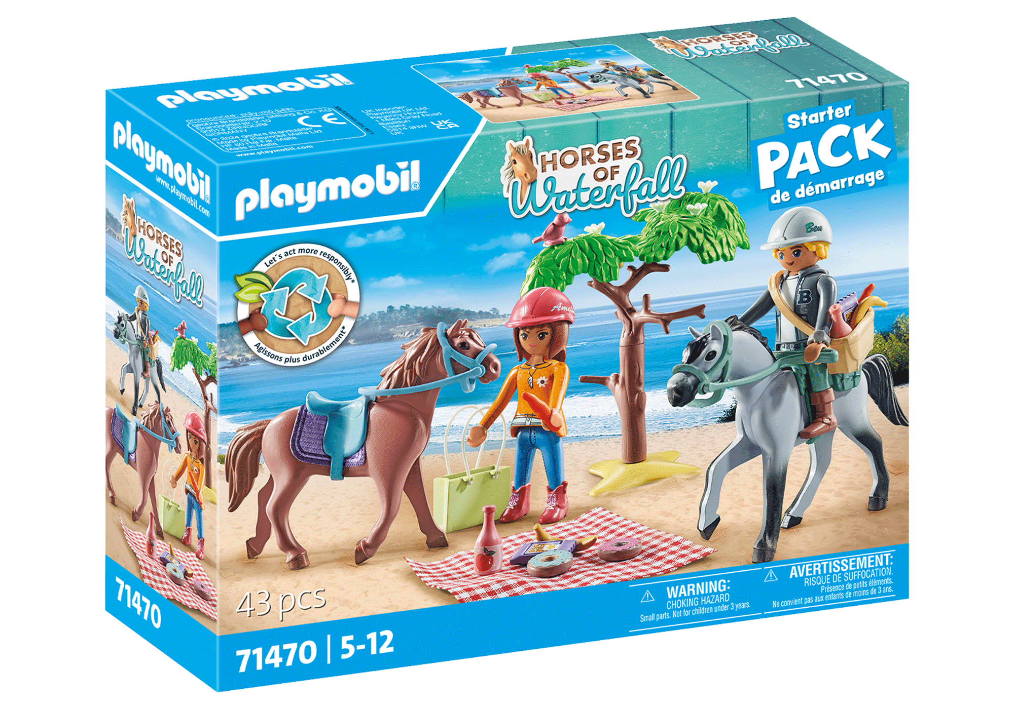 Playmobil สตาร์ทเตอร์ ทริปขี่ม้าไปชายหาดกับอมีเลียและเบ็น PM-71470-24