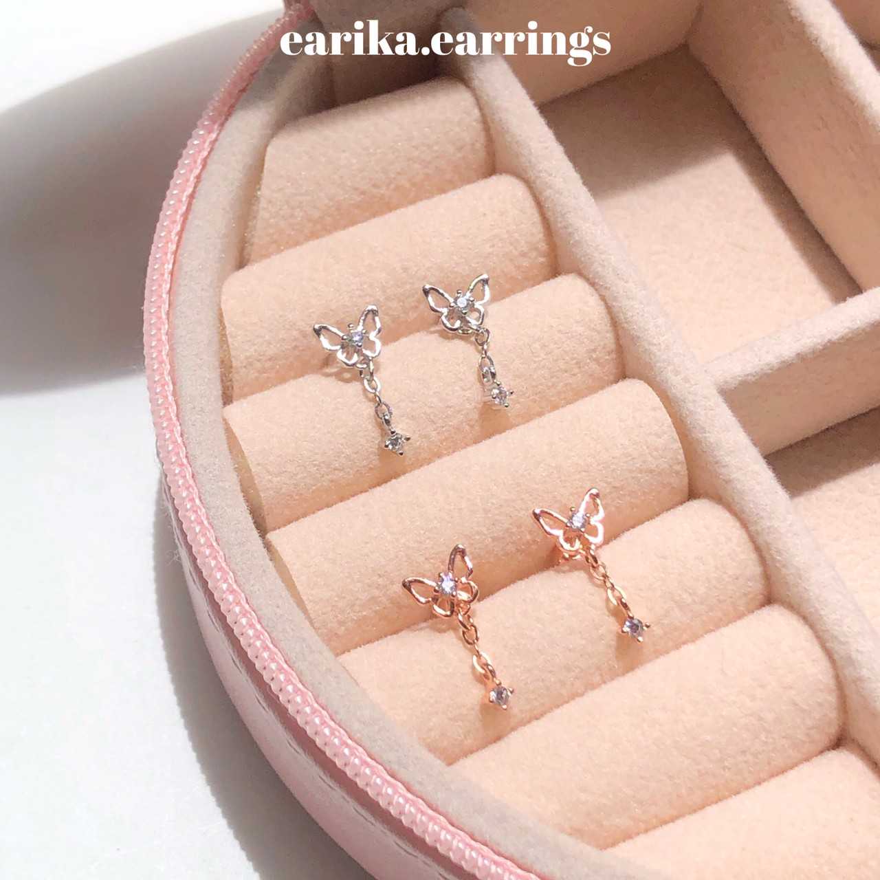 earika.earrings - nabi tale piercing  จิวหูเงินแท้จี้ผีเสื้อ (ราคาต่อชิ้น) เหมาะสำหรับคนแพ้ง่าย