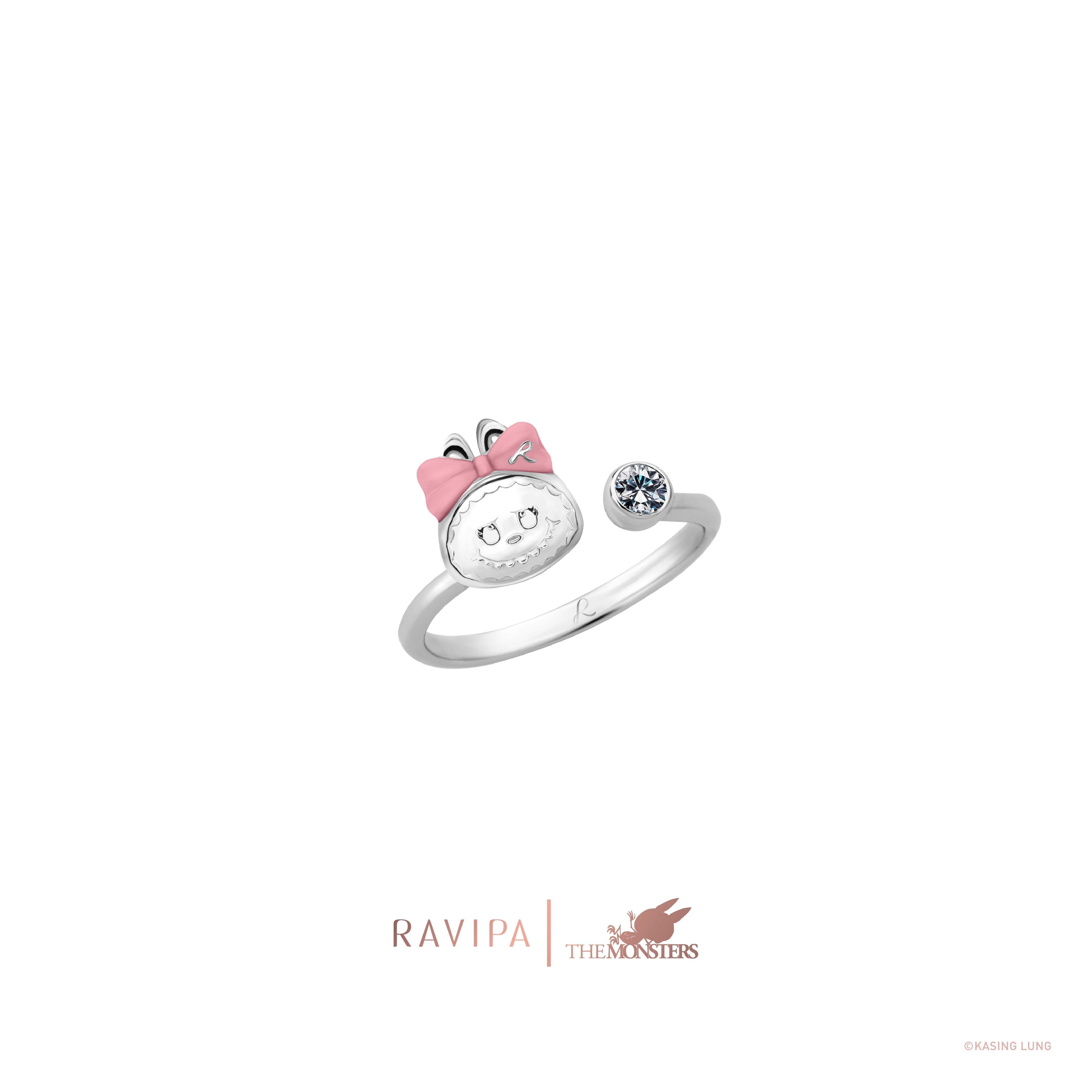 Labubu Baby Heart Diamond Ring
