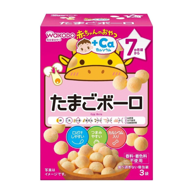 ขนมผิงไข่ แคลเซียมสูง จากญี่ปุ่น แบรนด์ wakodo made in Japan 