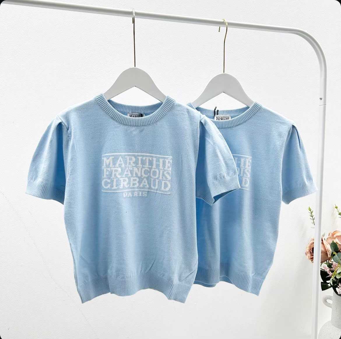 Marithe W CLASSIC LOGO HALF KNIT (LIGHT BLUE)