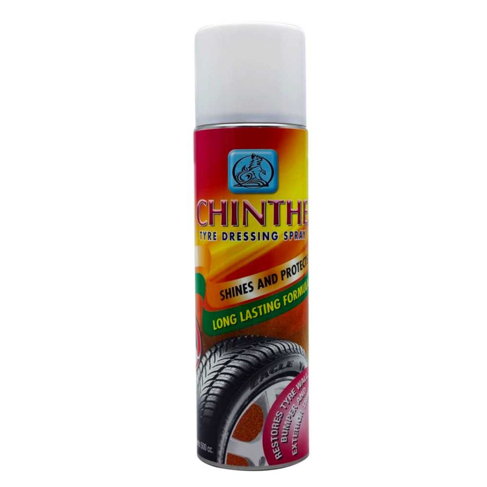 Chinthe Tyre Dressing Spray ผลิตภัณฑ์เคลือบเงายางรถ 500 cc. CH3-074