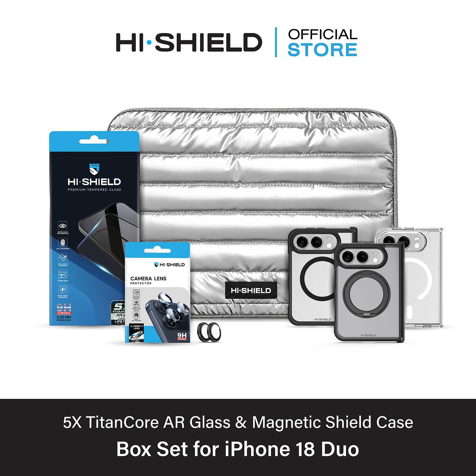 HI-SHIELD 5X Titan Core AR Glass Box Set for iPhone Duo  [BS12-16-18U] Pre-order 30 วัน