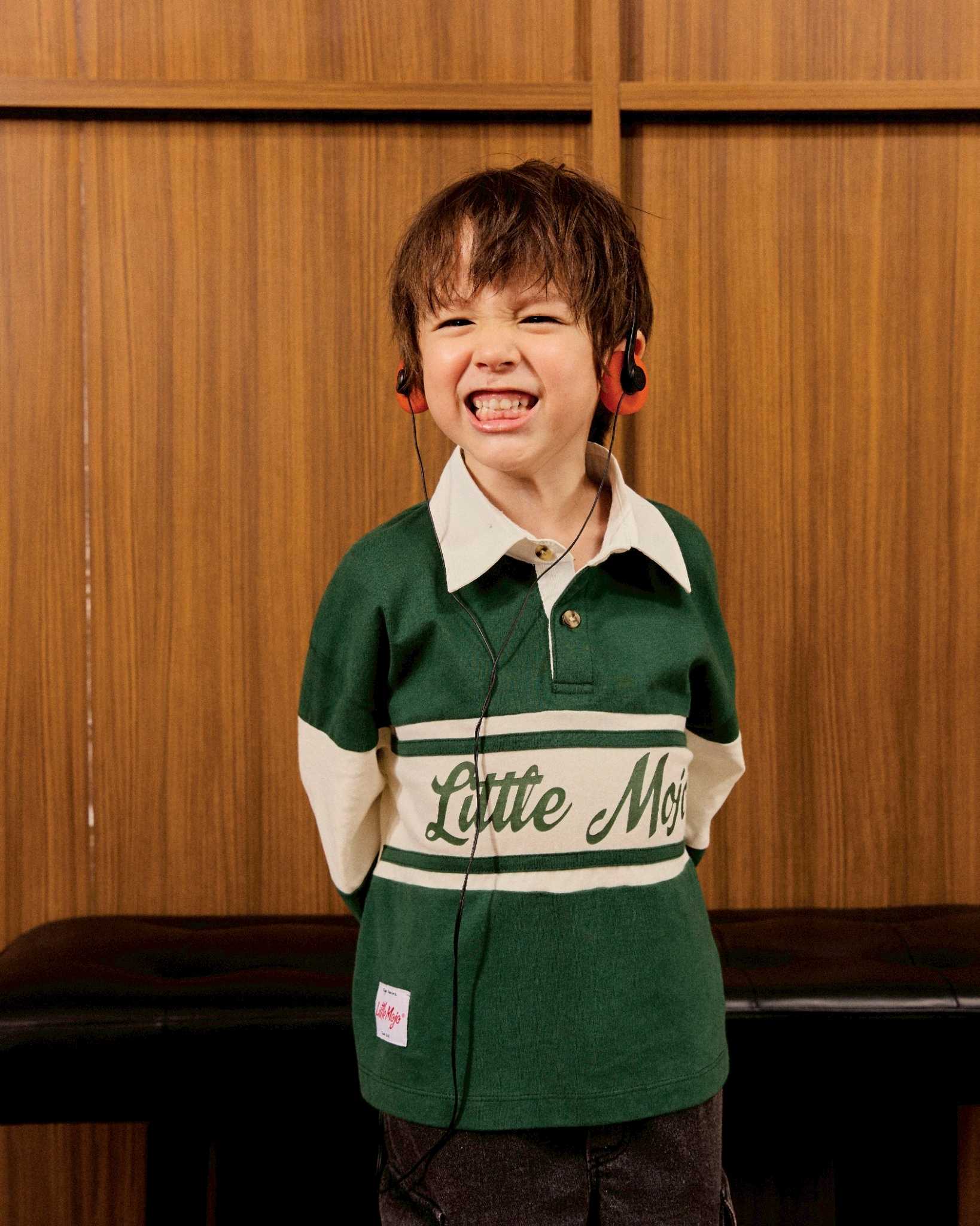 (Look23) Green Rugby Kid Sweatshirt (เฉพาะเสื้อ)