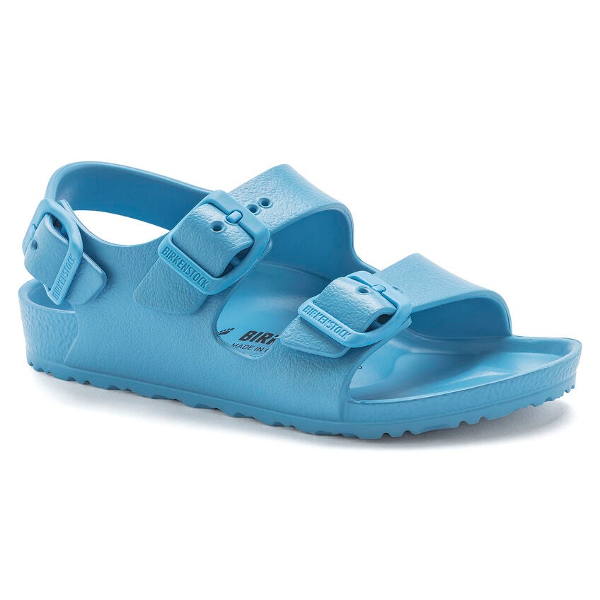 Birkenstock รองเท้าแตะรัดส้น เด็กผู้ชาย รุ่น Milano สี Sky Blue - 1024604 (narrow)