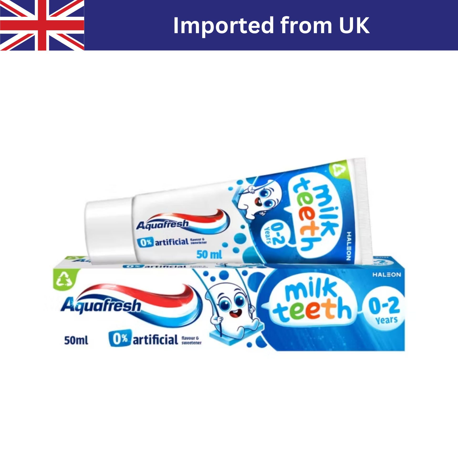 ยาสีฟันเด็ก Aquafresh Baby Toothpaste Milk Teeth 0-2 Years 50ml