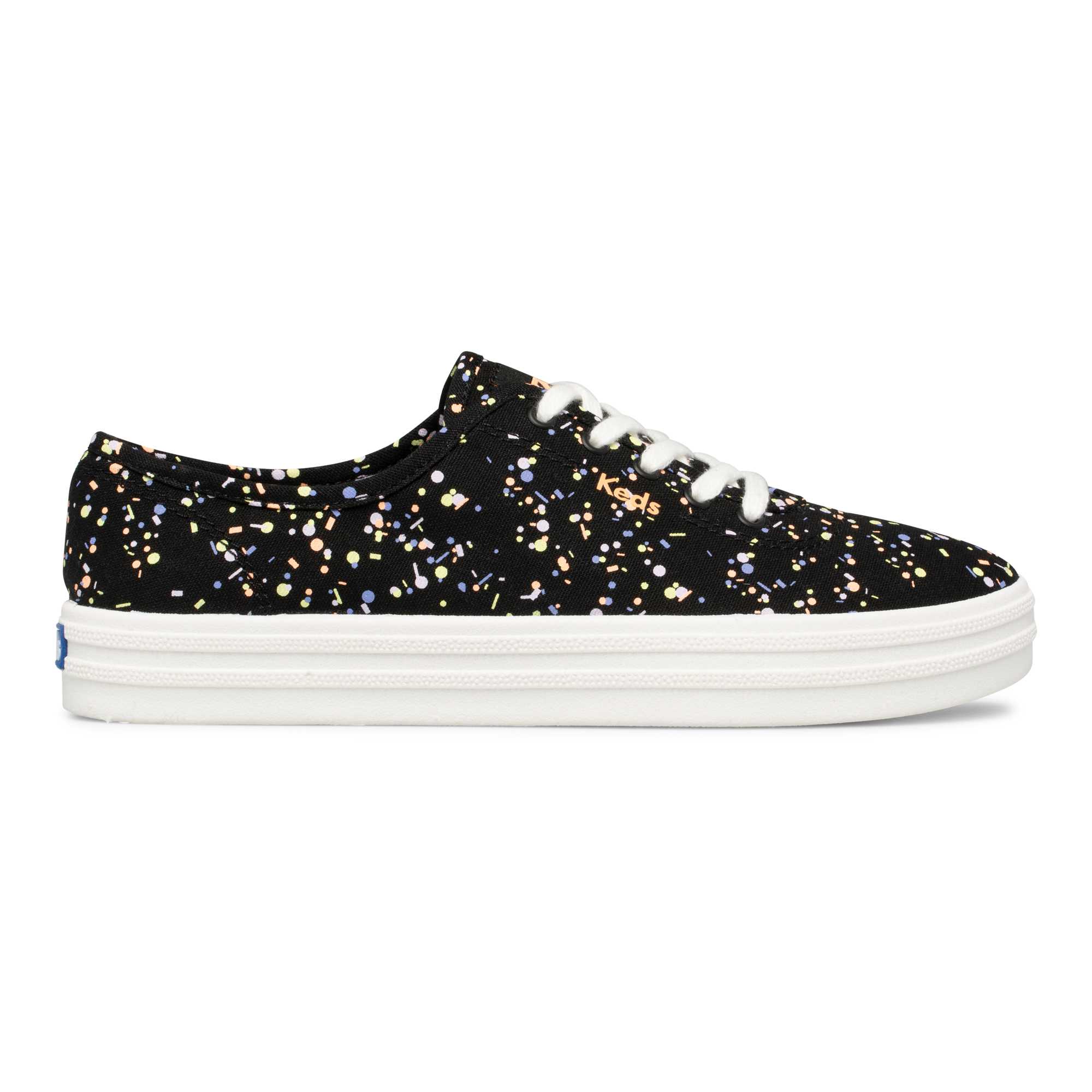 Keds รุ่น Breezie Confetti Canvas รองเท้าผ้าใบ ผู้หญิง สี BLACK/MULTI - WF65868