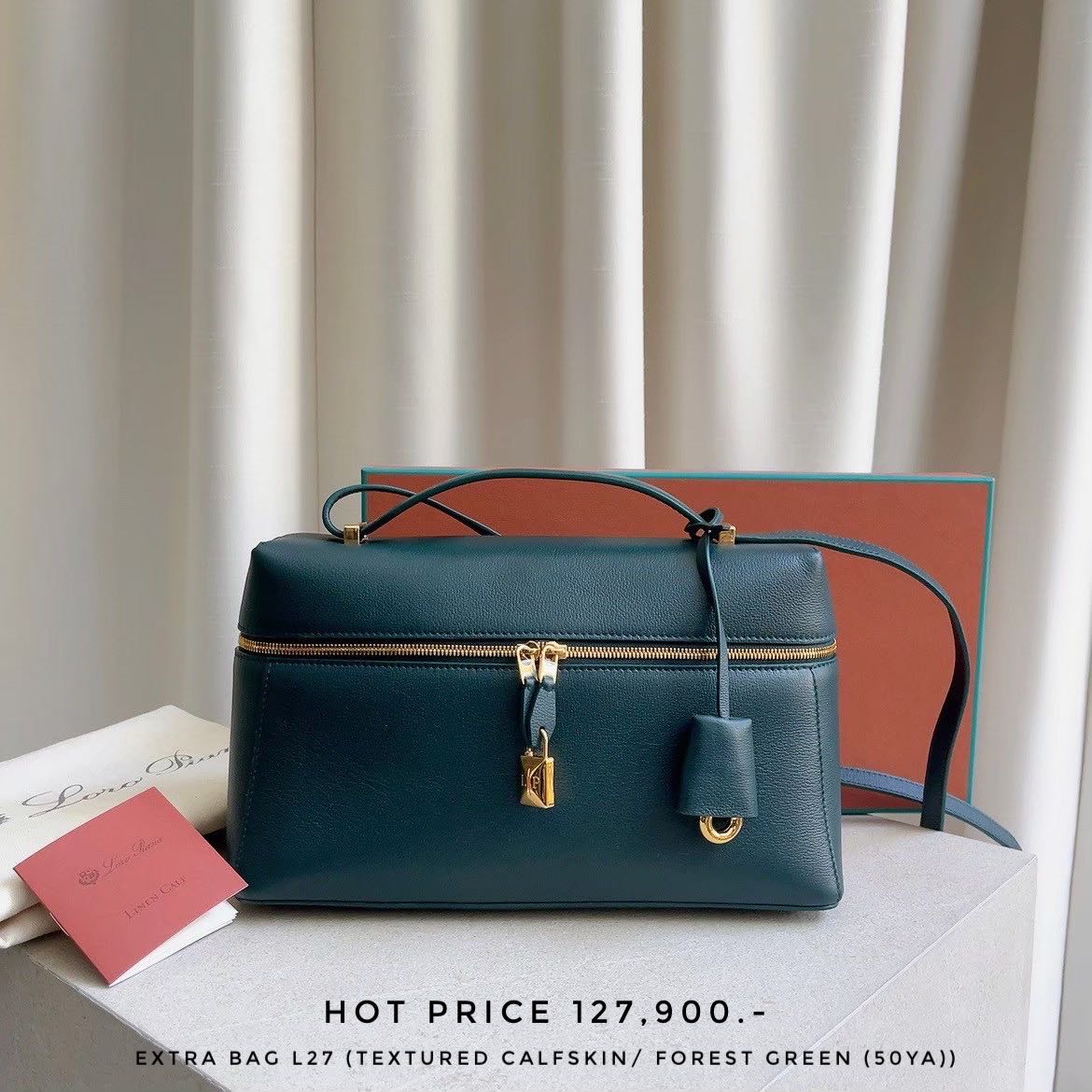 LORO Piana extra bag L27-Forest Green (50YA)