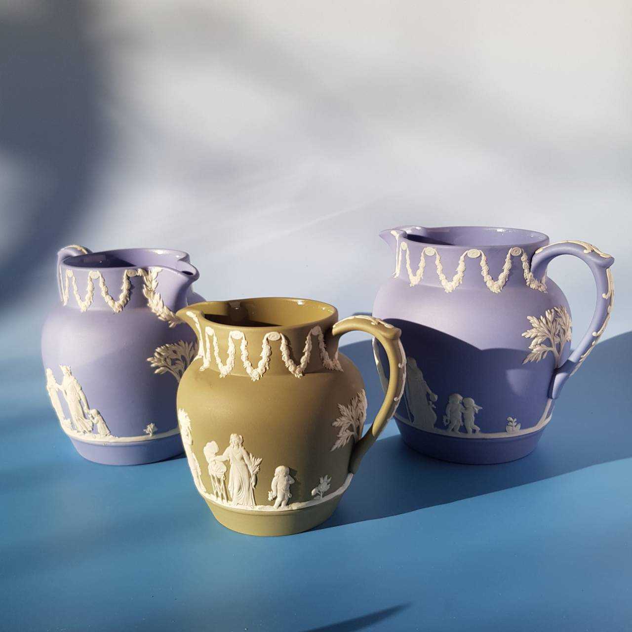 เหยือกแจกันวินเทจตกแต่งบ้าน VINTAGE WEDGWOOD 1953 JASPERWARE JUG