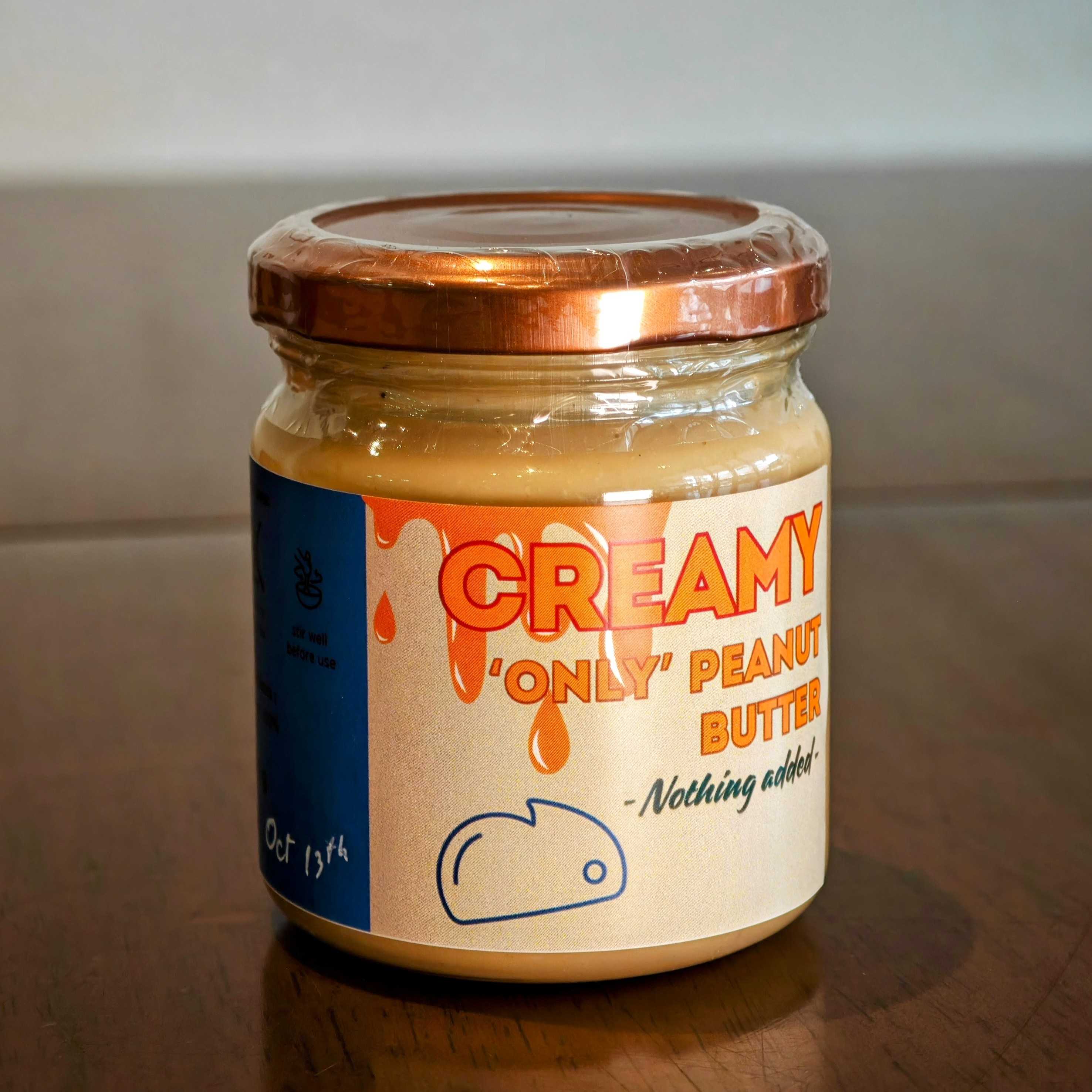 Creamy Peanut Butter (no sugar) - เนยถั่วแบบครีมมี ทำจากถั่วล้วน 100%