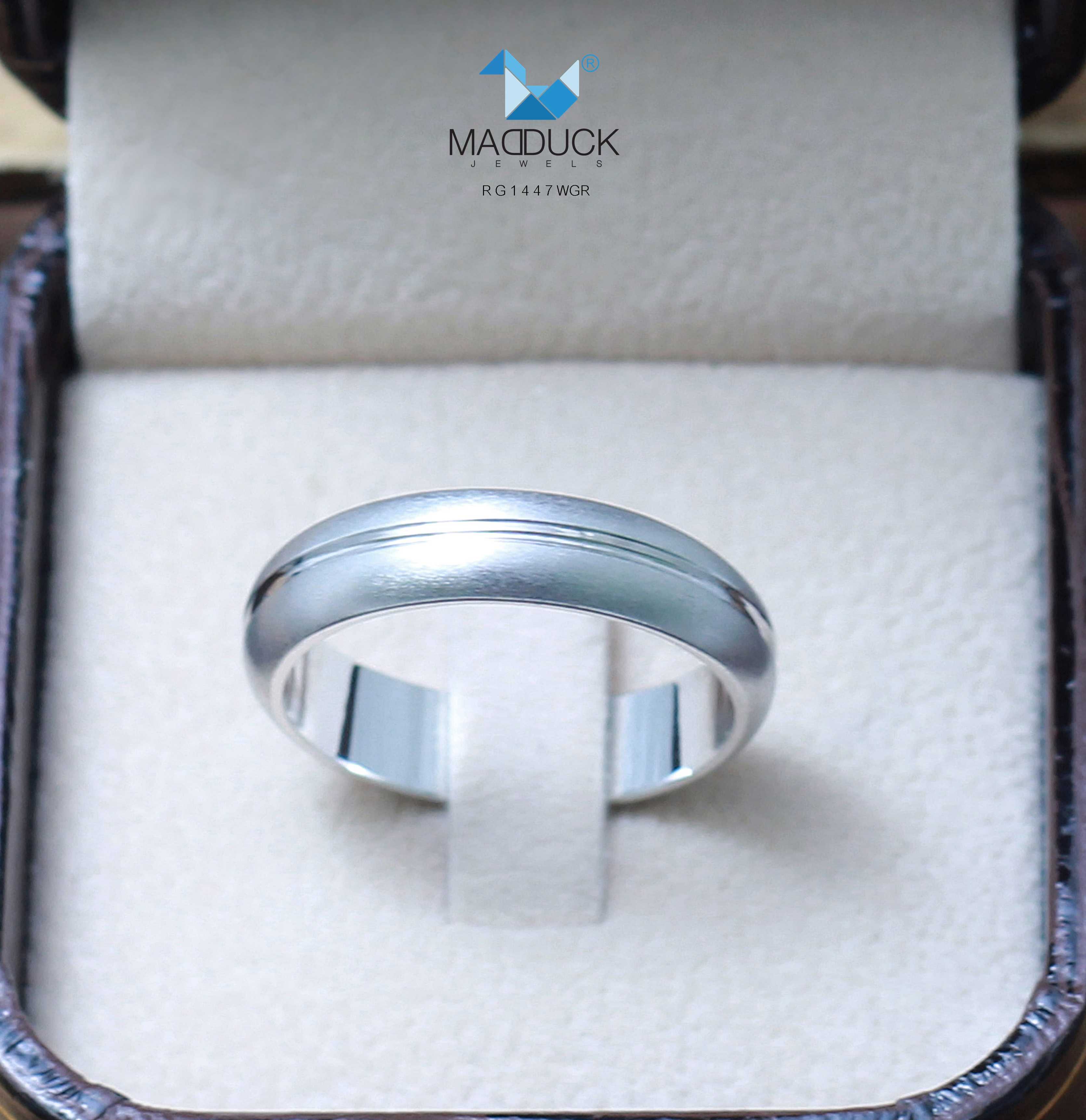 Madduckjewels RG1447WGR แหวนเงินแท้ ชุบโรเดียม
