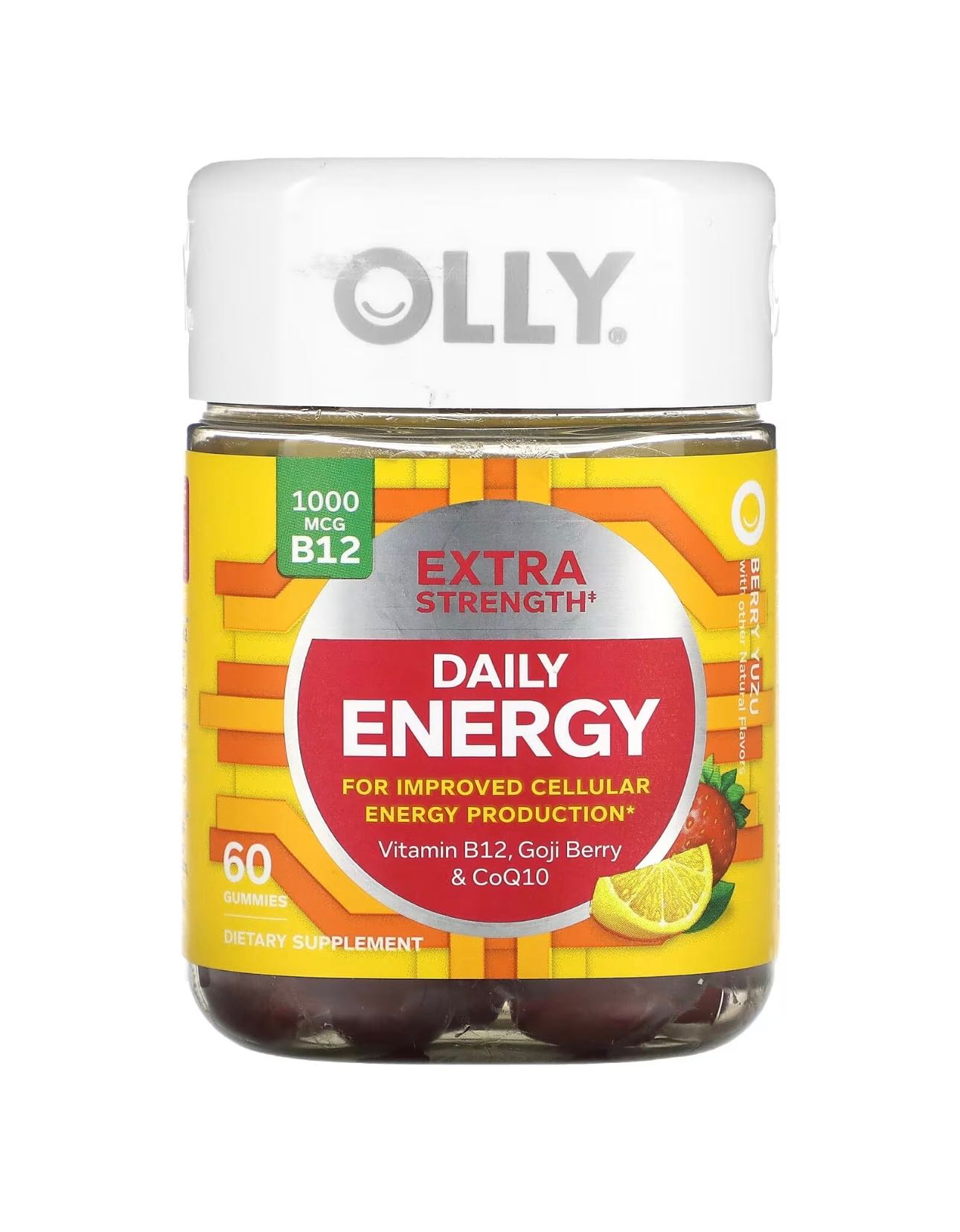 วิตามิน สำหรับผู้ใหญ่ OLLY Daily Energy gummies  บำรุงสมอง ระบบประสาท ความเหนื่อยล้า จากUSA