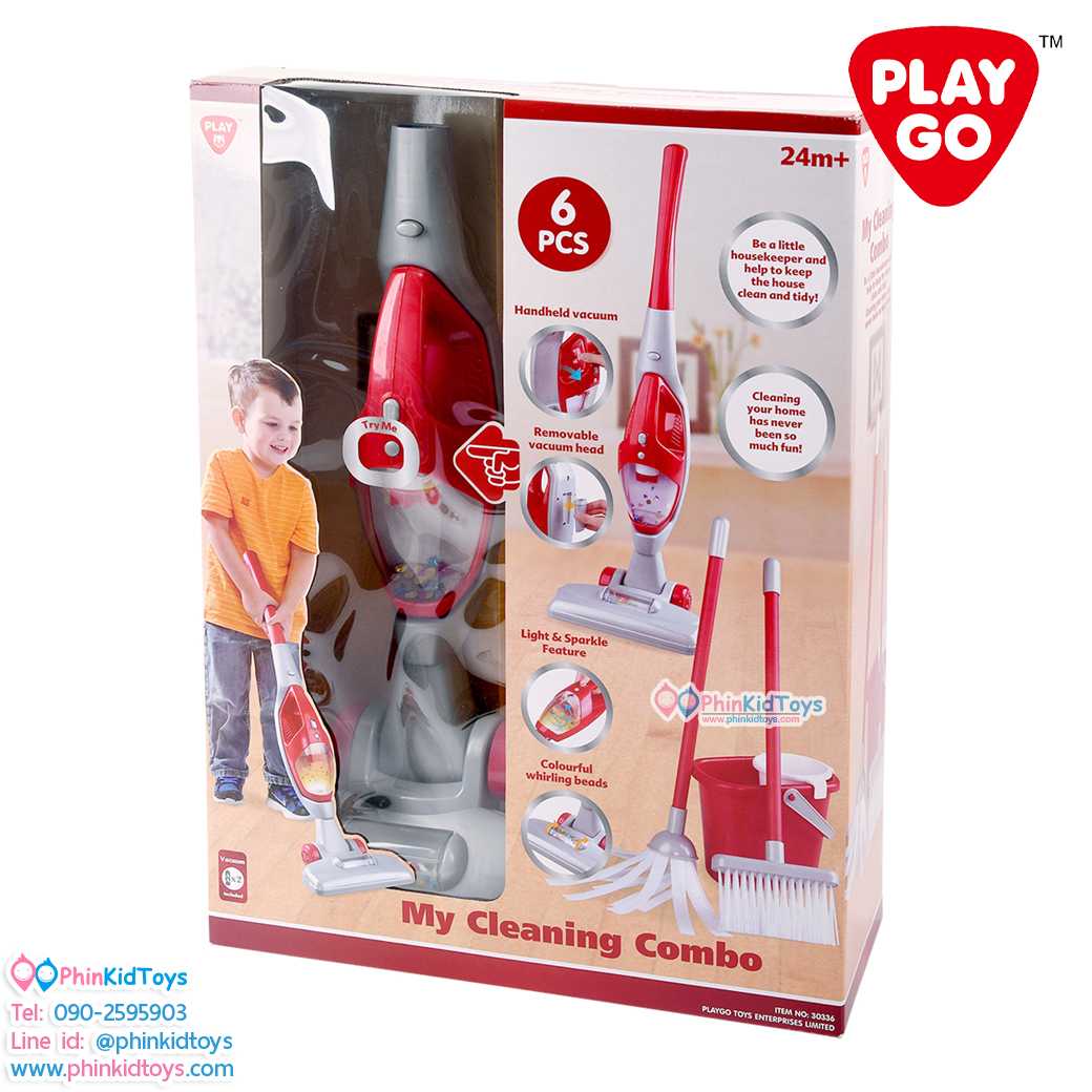 Playgo 30336 เช็ตอุปกรณ์ทำความสะอาด MY CLEANING COMBO ของเล่นเสริมพัฒนาการ