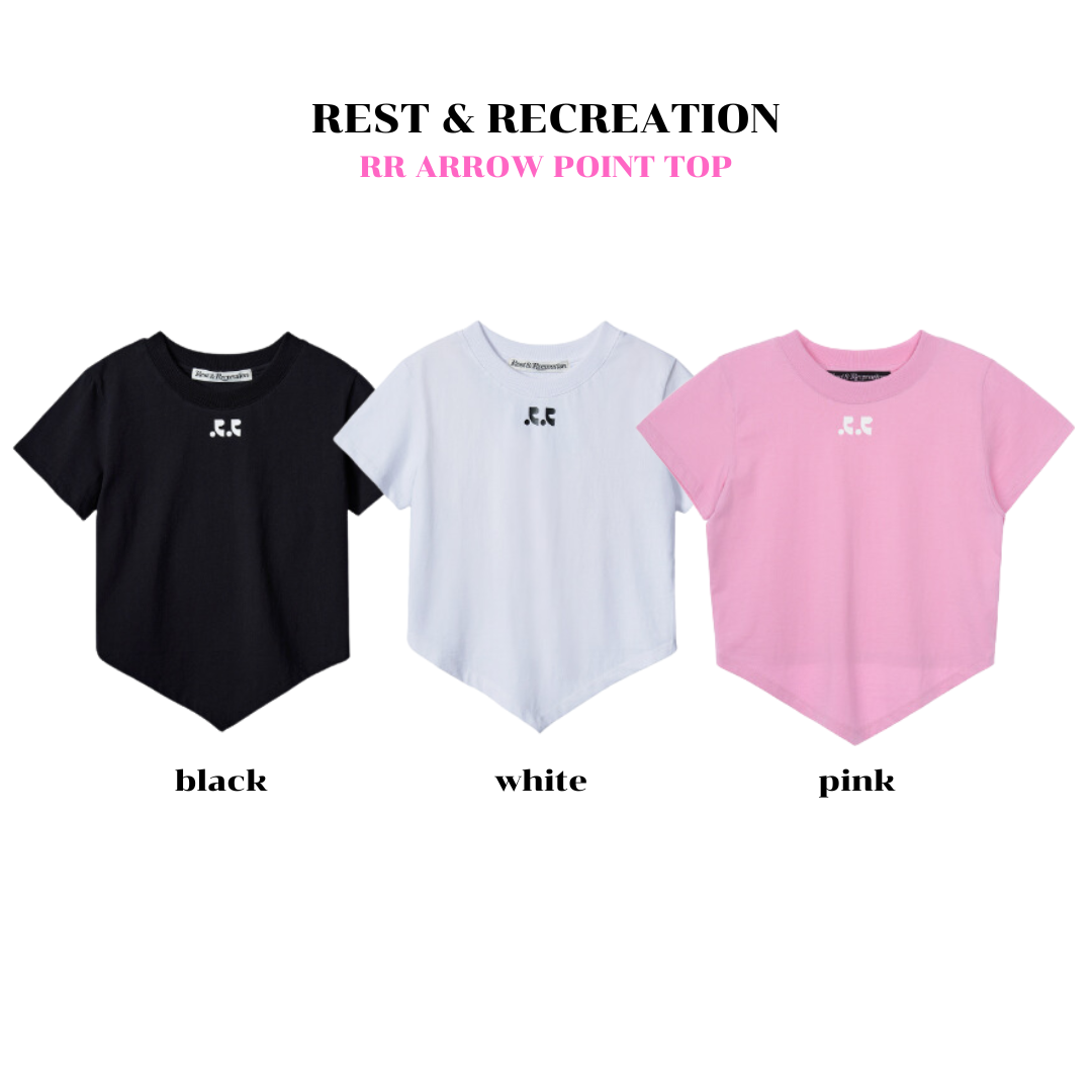 พร้อมส่ง -เสื้อ rest and recreation  ปลายสามเหลี่ยม  รุ่น RR ARROW POINT TOP