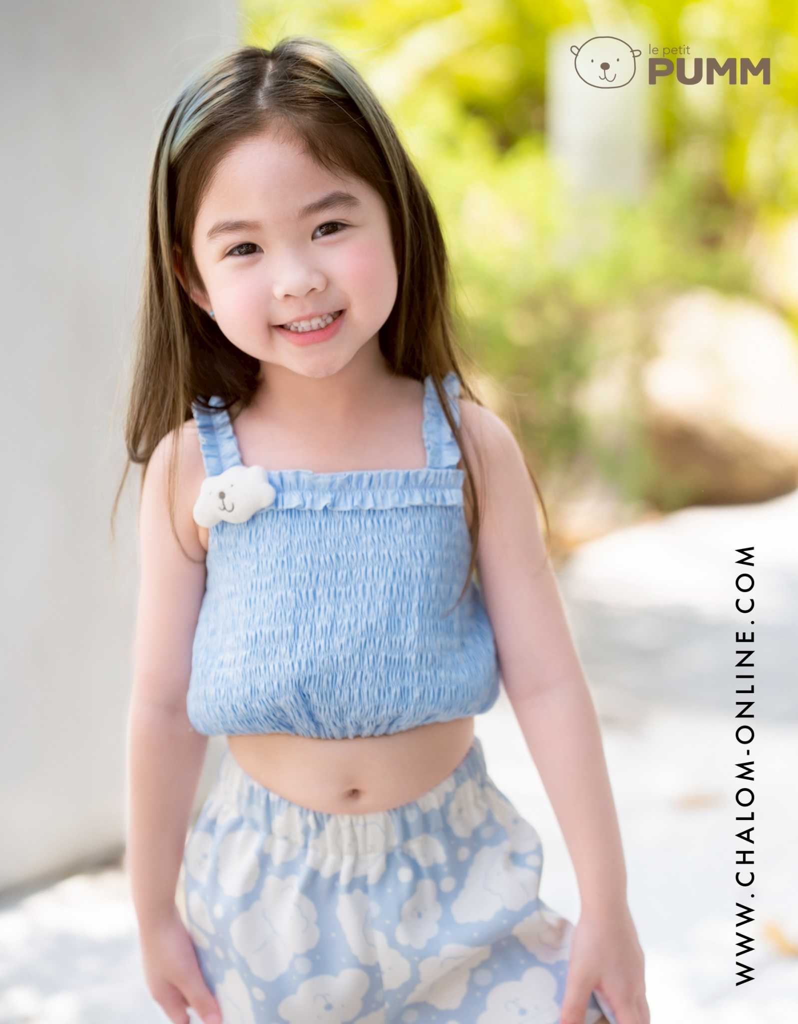 𝐏𝐮𝐦𝐦 𝐧'𝐉𝐨𝐲 ชุดเซ็ทเสื้อ+กางเกงขาสั้น+กระเป๋า : MS PU 556+557 NJ18