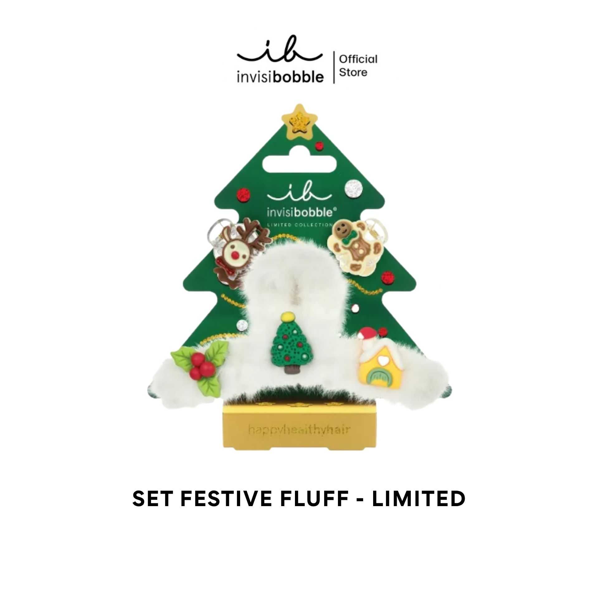 invisibobble กิ๊บหนีบผม กิ๊บติดผม ถนอมเส้นผม Set Festive Fluff - Limited (1 กล่องบรรจุ 3 ชิ้น)