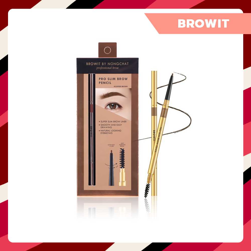 [มีสีใหม่] Browit By Nongchat Pro Slim Brow Pencil ดินสอเขียนคิ้วน้องฉัตร