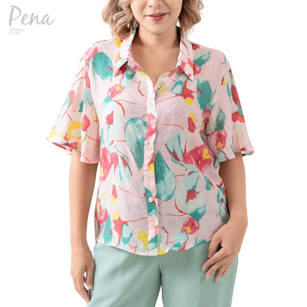 Pena house เสื้อเบลาส์ คอปกแขนกระดิ่ง POSS062402