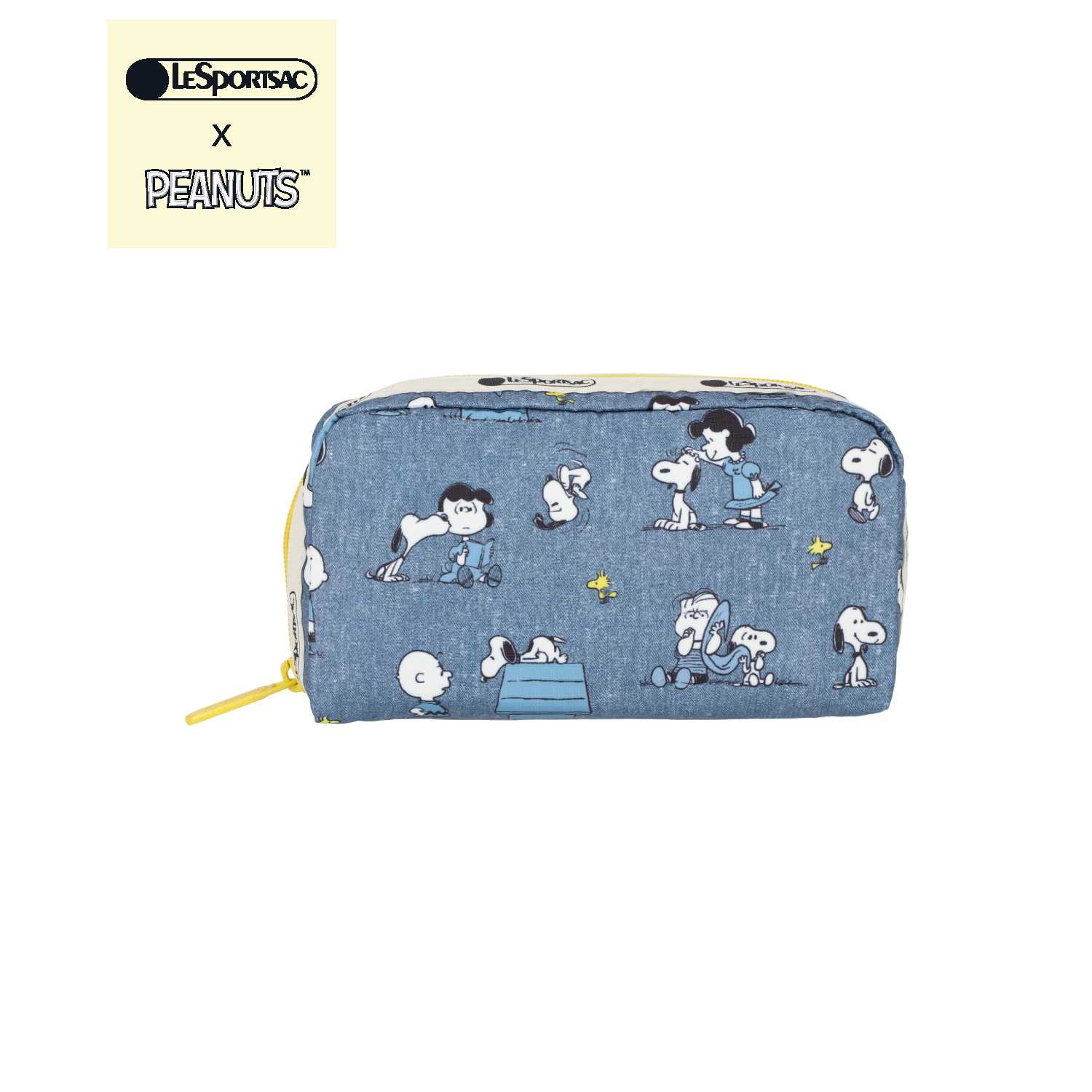 LeSportsac Rectangular Cosmetic Bag กระเป๋าเครื่องสำอาง Style 6511 Lesportsac x Peanuts