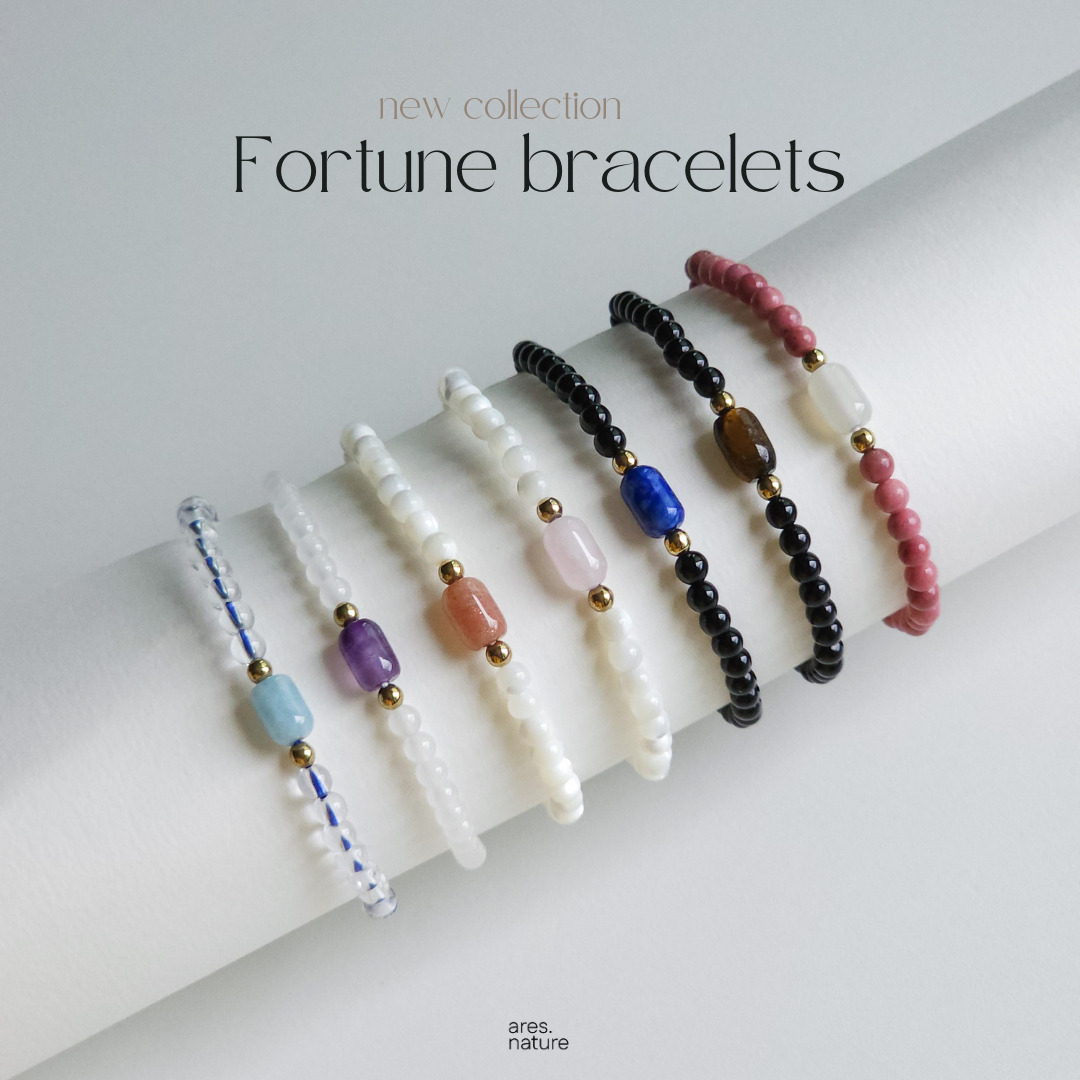 ares.nature - กำไลข้อมือรุ่น Fortune เลือกหินเองได้ สร้อยข้อมือหินมงคล