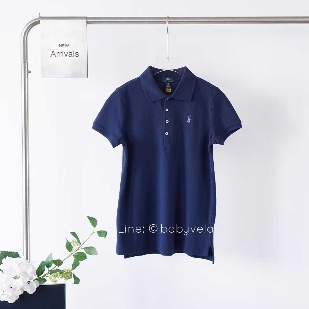 Girl Stretch Cotton Mesh Polo Shirt (Freshwater)