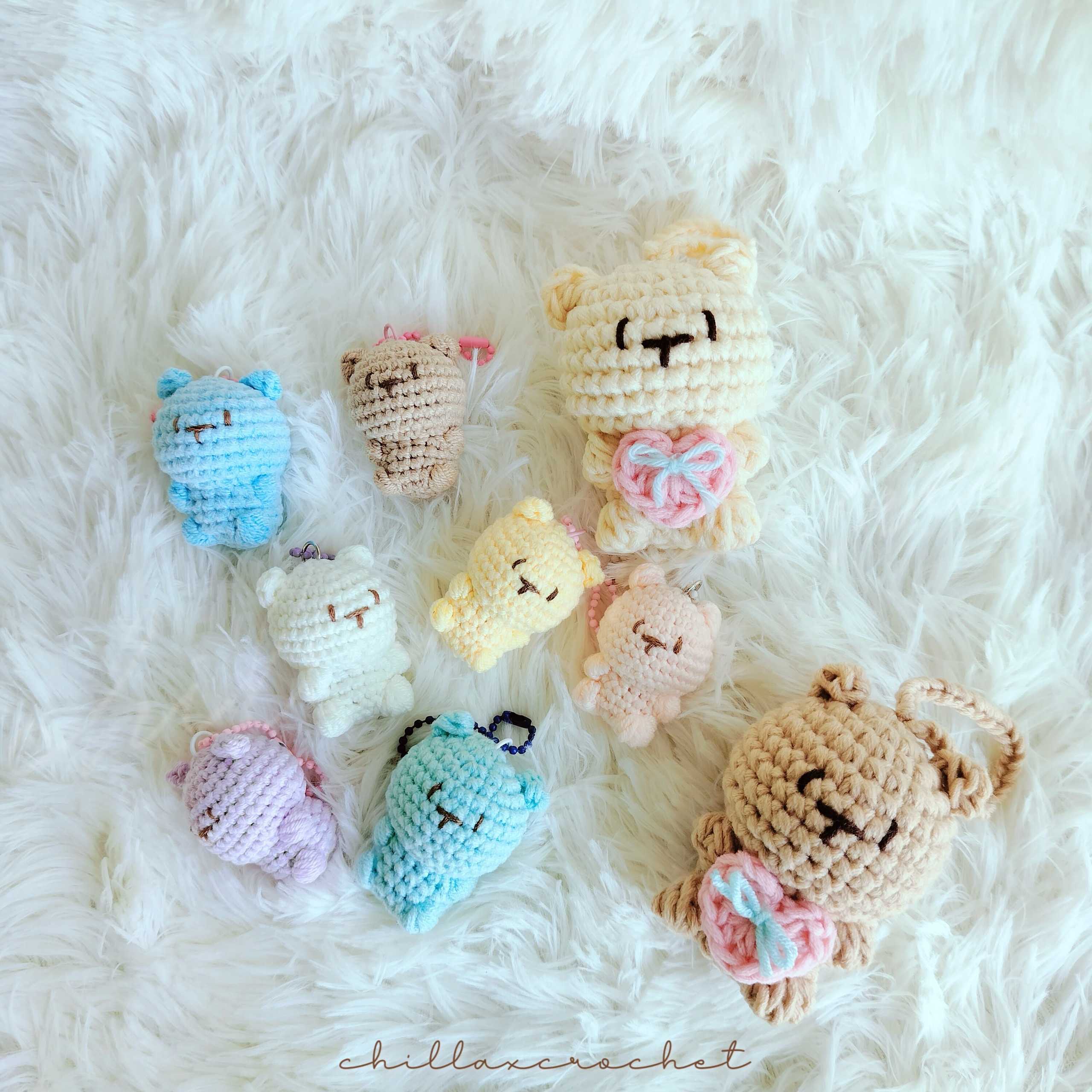 🧸พวงกุญแจ ที่ห้อยกระเป๋าน้องหมี crochet bear keychain bagcharm