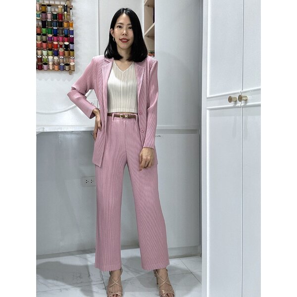 เซ็ต 2ชิ้น สีใหม่ยาวกว่าเดิม!! 2MUAY รุ่น GJO2335-9/GJO2316-9 เซ็ตพลีทคุณภาพ THICK JACKET WITH PA...
