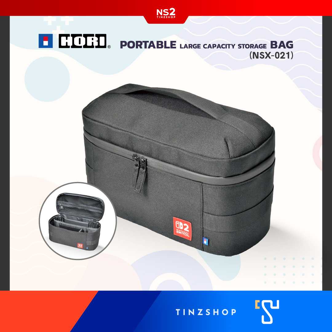 [พร้อมส่ง] Tinzshop Hori NSX-021 Complete Storage Bag (Black) For Switch2 กระเป๋าแบบพกพา