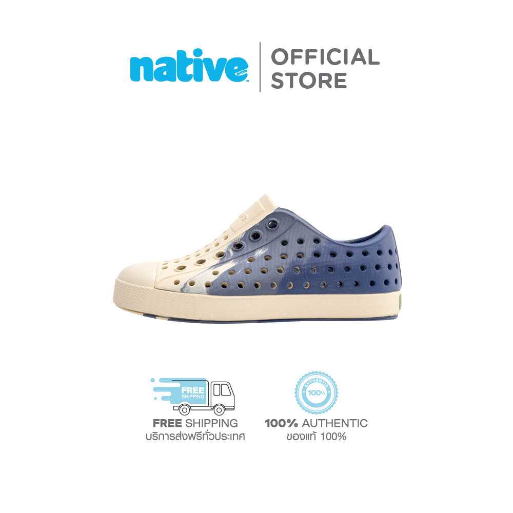 Native รองเท้าเด็กเล็ก EVA รุ่น Jefferson Bloom Marble (Wanderfoam) Ink Bone Marble/Bone White