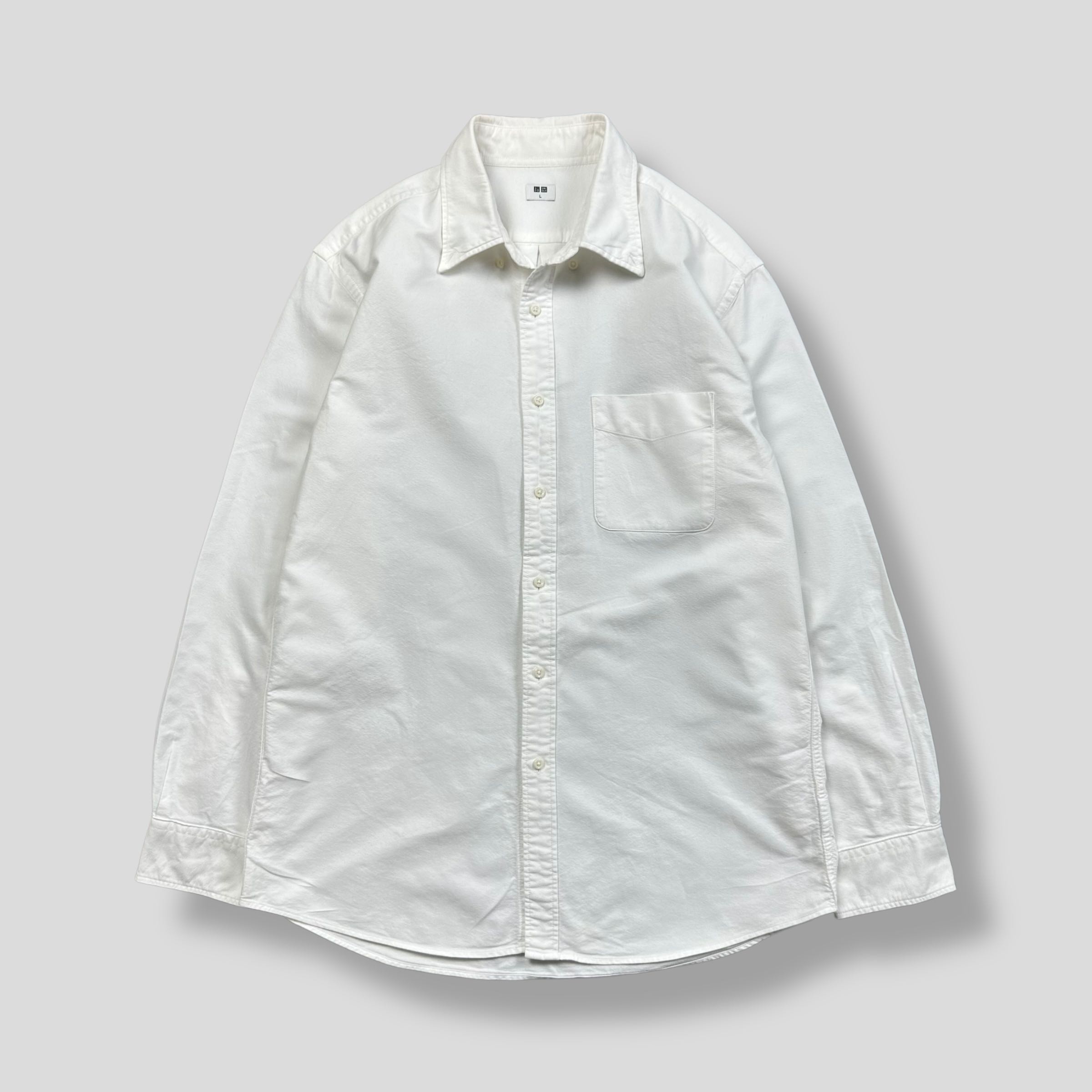 UNIQLO WHITE OXFORD POCKET SHIRT 