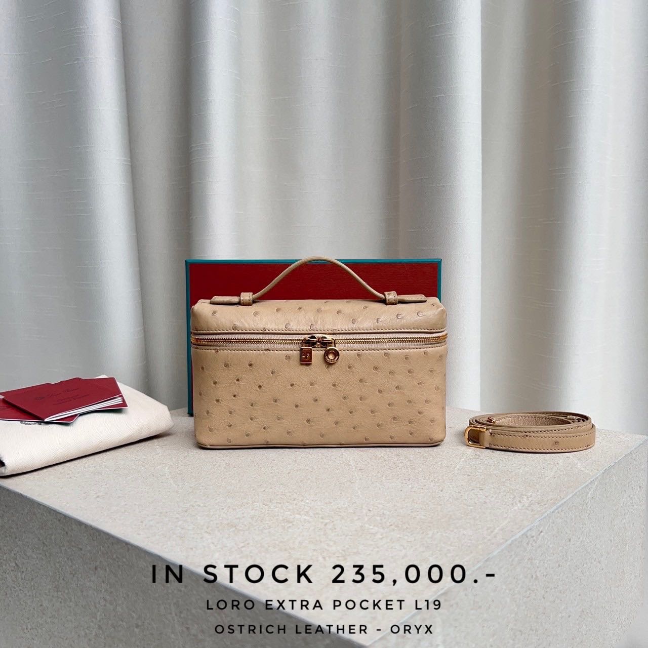 Loro Piana Extra Pocket L19 Ostrich Leather - Oryx