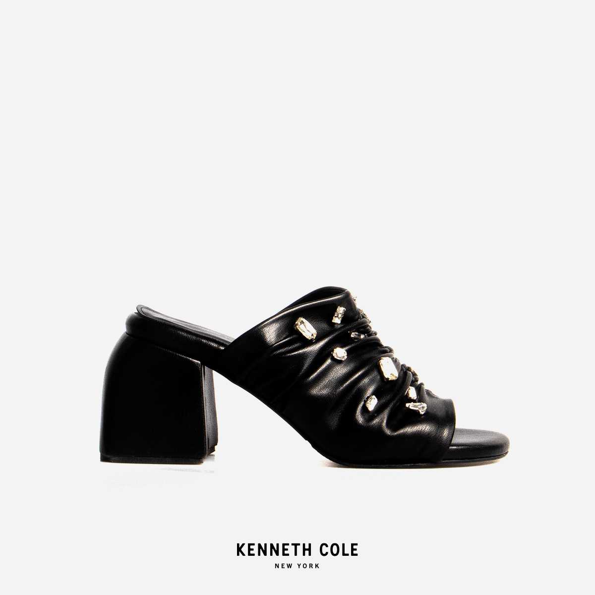 KENNETH COLE รองเท้าส้นสูงผู้หญิง รุ่น STELLA BLACK สีดำ ( HEL - RS91070PU-001 )