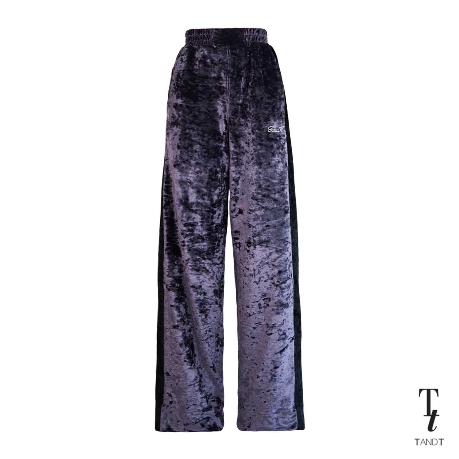ROD - CRYSTAL EMBELLISHED VELVET TRACK PANTS
