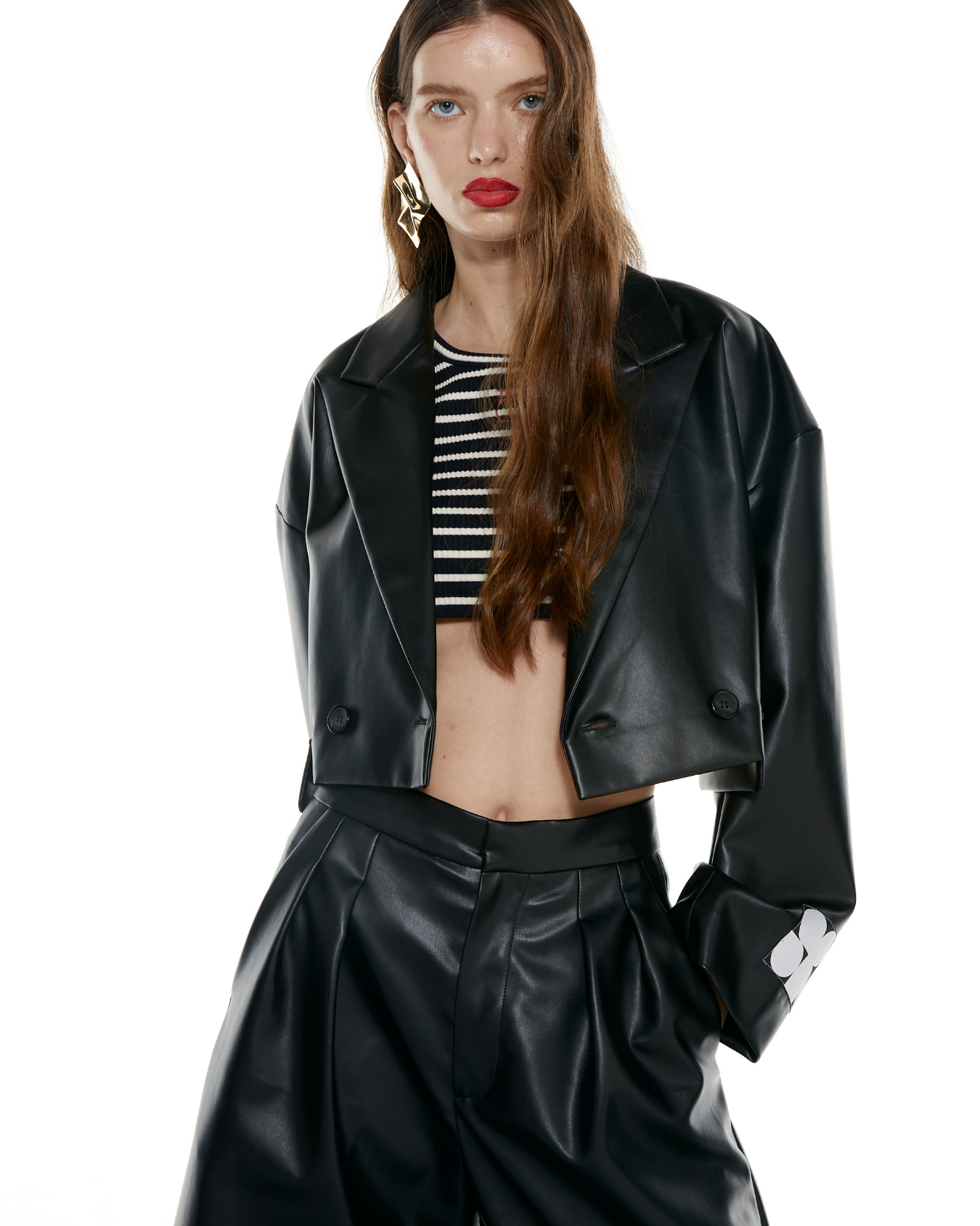 The SRT X15 (TJK264) Leather Crop Jacket